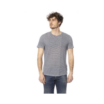 Distretto12 Men's Blue Linen T-Shirt - L