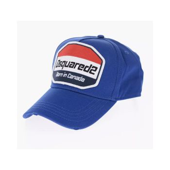 Dsquared2 Visor Cap with Logo Patch and Adjustable Fit One Size Men