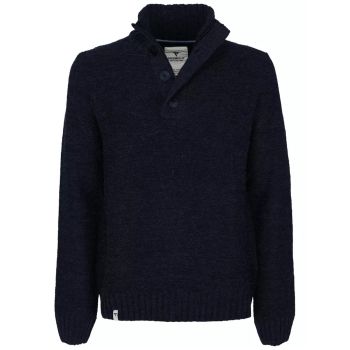 Acrylic Blend Sweater with Button Closure and Zip Up 2XL Men