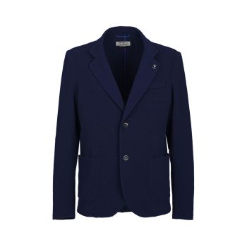 Fred Mello Men's Blue Cotton Blazer - 3XL