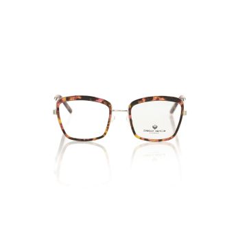 Red Havana Pattern Square Eyeglasses One Size Women