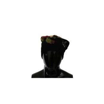 Floral Knitted Wool Beanie by Dolce & Gabbana One Size Women