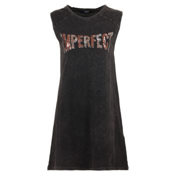 Women's Black Cotton Dress - XS