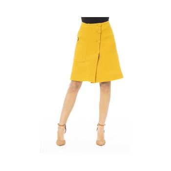 Jacob Cohen Women's Elegant Yellow Wool-Blend Skirt - W40 US