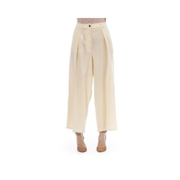 Jacob Cohen Women's Chic Beige Wool Blend Trousers - W27 US