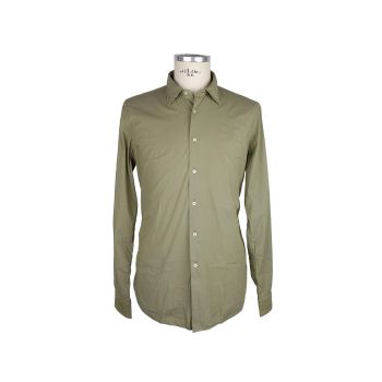 Mens Long-Sleeved Cotton Shirt with Logo Detail 2XL Men