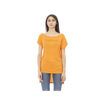 Just Cavalli Women's Orange Cotton Tops & T-Shirt - S