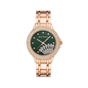 Rose Gold Fashion Watch with Rhine Stone Facing One Size Women