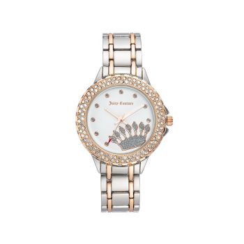 Silver Rhinestone Analog Fashion Watch One Size Women