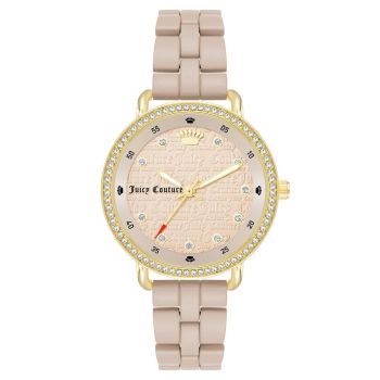 Golden Fashion Analog Watch with Rhinestone Facing One Size Women