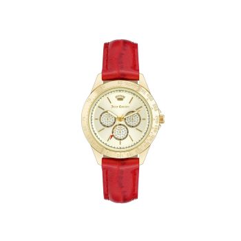 Gold Rhine Stone Fashion Watch with Pin Buckle One Size Women