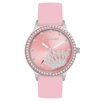 Silver Analog Fashion Watch with Rhine Stone Facing One Size Women