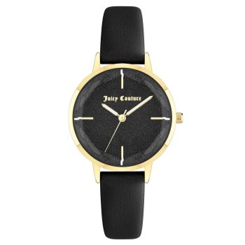 Gold Fashion Analog Womens Watch with Quartz Movement and Leatherette Strap One Size Women