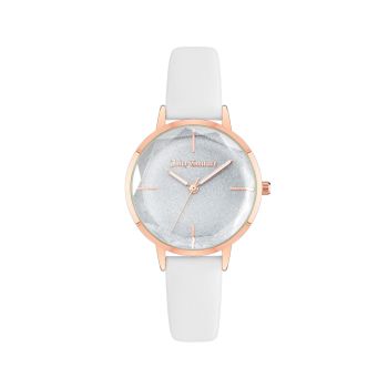 Rose Gold Fashion Womens Analog Watch with Leatherette Wristband One Size Women