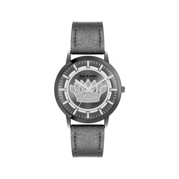 Gunmetal Fashion Watch with Rhine Stone Facing One Size Women