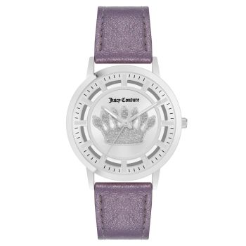 Silver Rhinestone Fashion Watch with Analog Display One Size Women