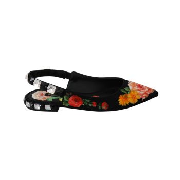 Dolce & Gabbana Slingbacks Flats with Multicolor Floral Print 36 EU Women