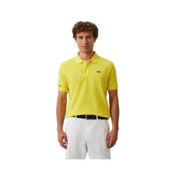 La Martina Men's Yellow Cotton Polo Shirt - 2XL