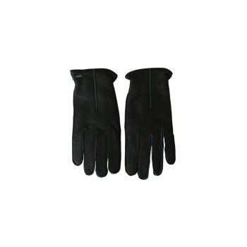 100% Authentic Dolce & Gabbana Black Biker Gloves - Leather 10 Men