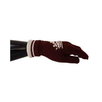 Patterned Cashmere Gloves with Byzantine Crown Detail 9 Men