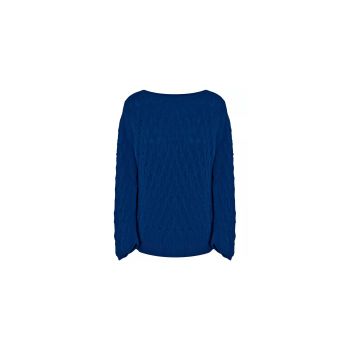 Malo Boat Neck Sweater with Rhombus Patterns in Wool and Cashmere M Women