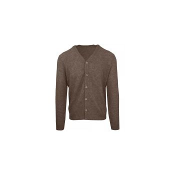 Wool and Cashmere V-Neck Cardigan with Diamond Stitching M Men