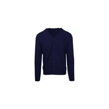 Malo Wool and Cashmere Cardigan with V-Neck and Button Closure L Men