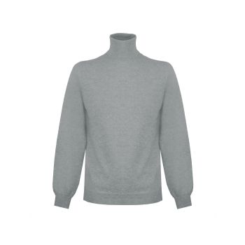 High Neck Grey Cashmere Sweatshirt 2XL Men