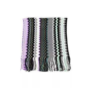 Geometric Fantasy Fringed Scarf One Size Women