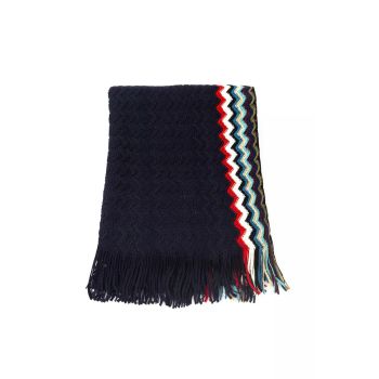 Geometric Fantasy Fringed Scarf One Size Men