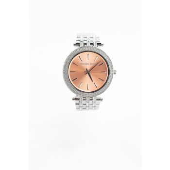 Darci Glitz Stainless Steel Wrist Watch with Gemmed Bezel One Size Women