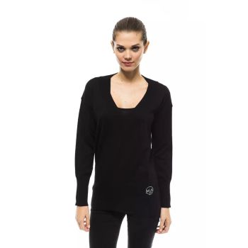 Montana Blu Women's Black Wool Sweater - 40 IT