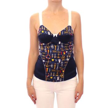 Gorgeous Sailor Motive Print Stretch Tank Top 2 IT Women