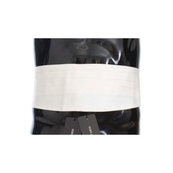 Exclusive Silk Cummerbund with Logo Details - White 44 IT Men