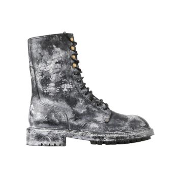 Gorgeous Dolce & Gabbana Lace Up Boots with Logo Details 40 EU Men