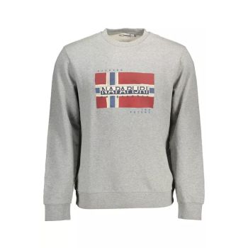 Napapijri Men's Gray Cotton Sweater - L