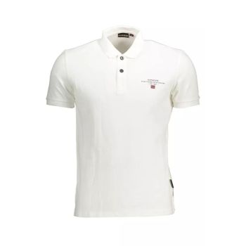 Napapijri Men's White Cotton Polo Shirt - 2XL