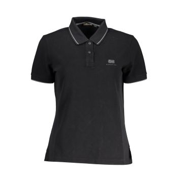 Napapijri Men's Black Cotton Polo Shirt - M