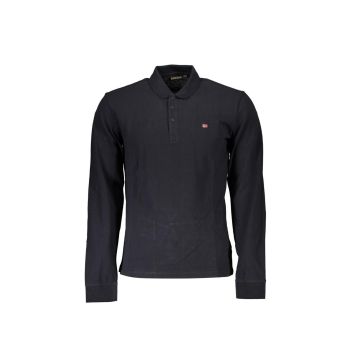 Napapijri Men's Black Cotton Polo Shirt - L