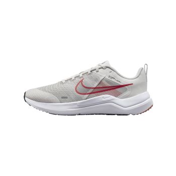 Nike Breathable Supportive Road Running Shoes in Platinum Tint White Light Crimson - 10 US