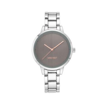 Silver Fashion Quartz Watch with Folding Clasp One Size Women