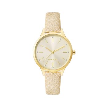 Gold Rhinestone Fashion Watch with Quartz Movement One Size Women