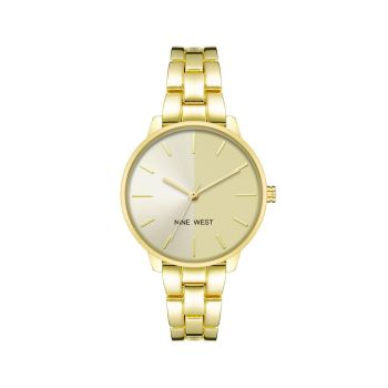 Gold Metal Classic Quartz Watch One Size Women