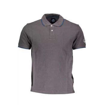 North Sails Men's Gray Cotton Polo Shirt - L