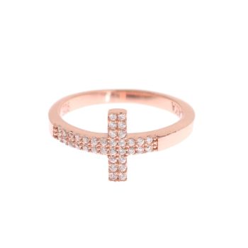 Authentic NIALAYA Pink Gold Plated Silver Ring 54 EU Women