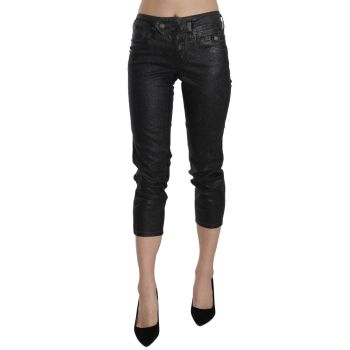 New GALLIANO Mid Waist Slim Leg Cropped Jeans W24 US Women