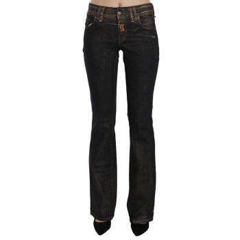 Mid Waist Flared Denim Casual Pants W24 US Women