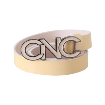 CNC Costume National Pink Logo Leather Belt 85 cm Women