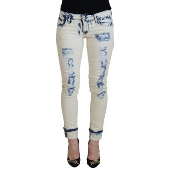 Authentic ACHT Skinny Jeans with Tattered Denim Finish W26 US Women