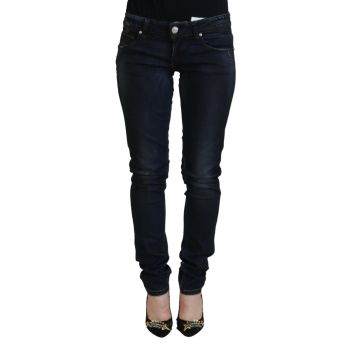 Logo Detailed Low Waist Skinny Jeans with Zipper Closure W26 US Women